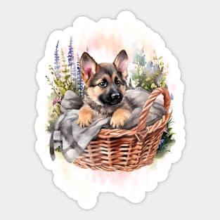 Dog - German Shepherd Puppy Sticker